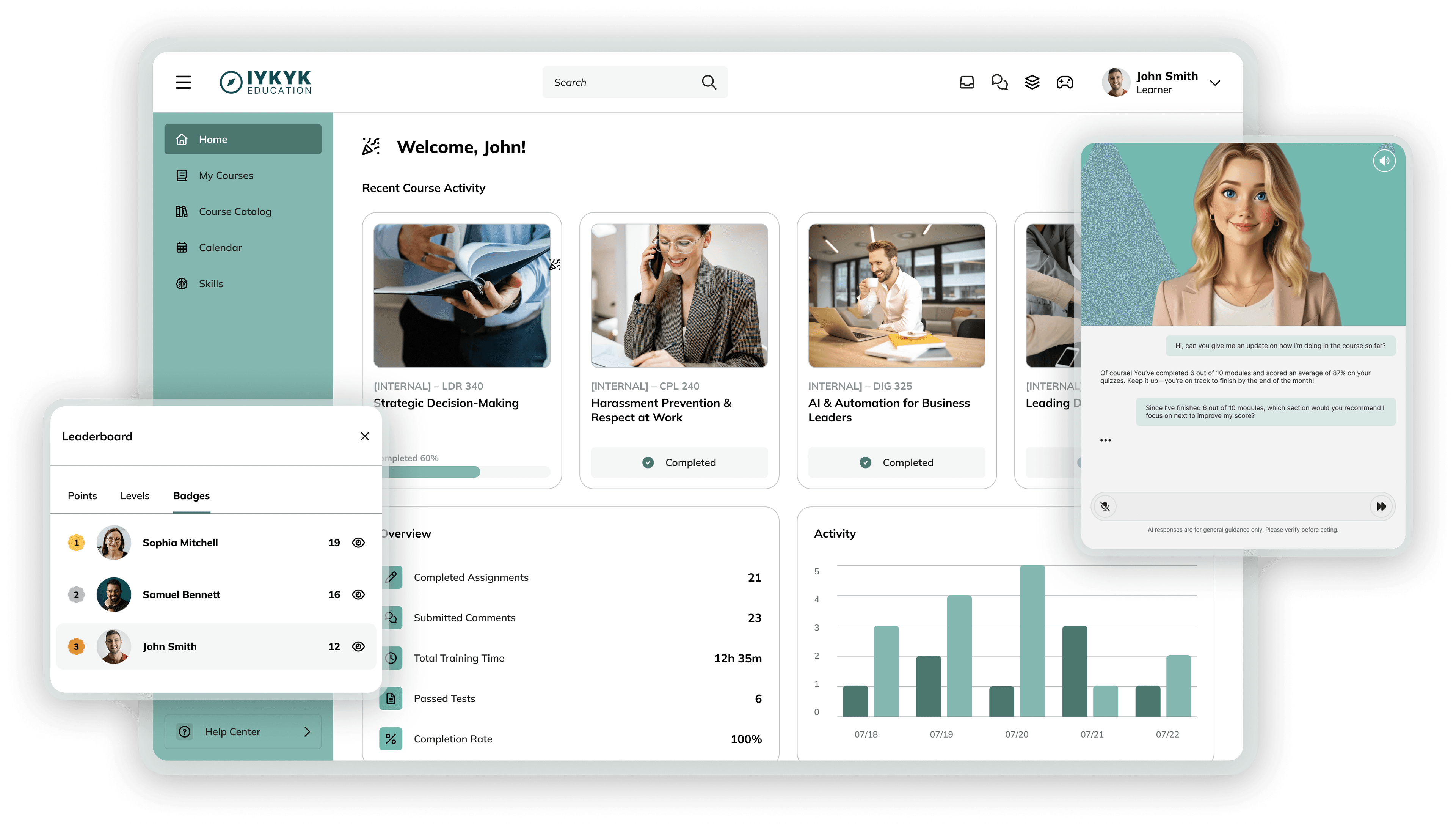IYKYK Education Platform Dashboard